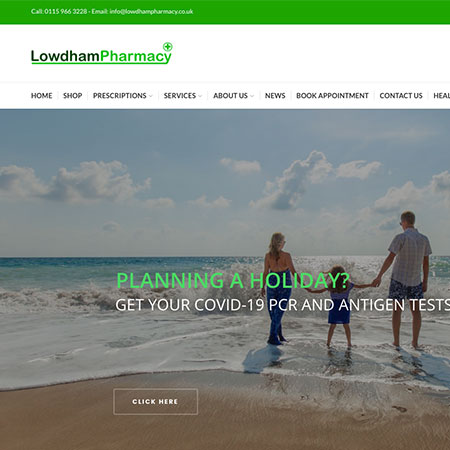 Lowdham Pharmacy Website Design